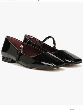 Franco Sarto Black Patent Mary Jane Flats
